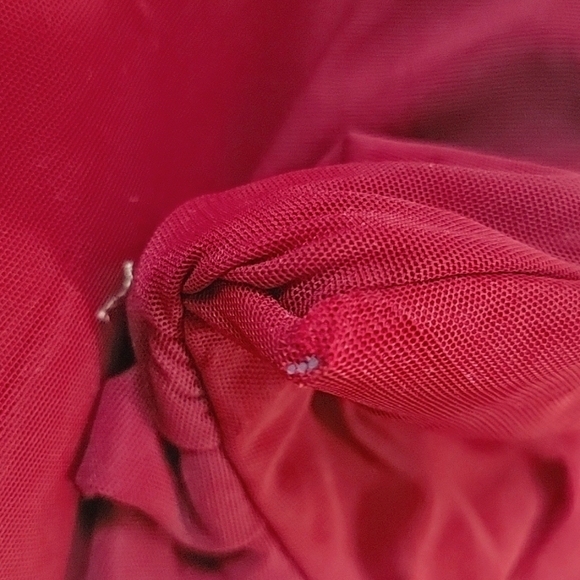 Lavish Alice Mesh Corset Midi Dress Burgundy US 20 - Picture 10 of 10